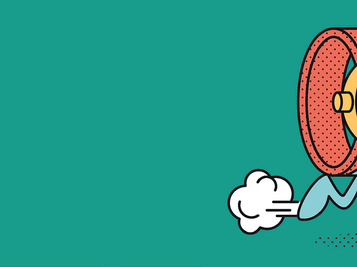 Illustration of a running wristwatch with legs and feet, generating a puff of smoke behind it, symbolizing speed or urgency. The background is a solid teal color.
