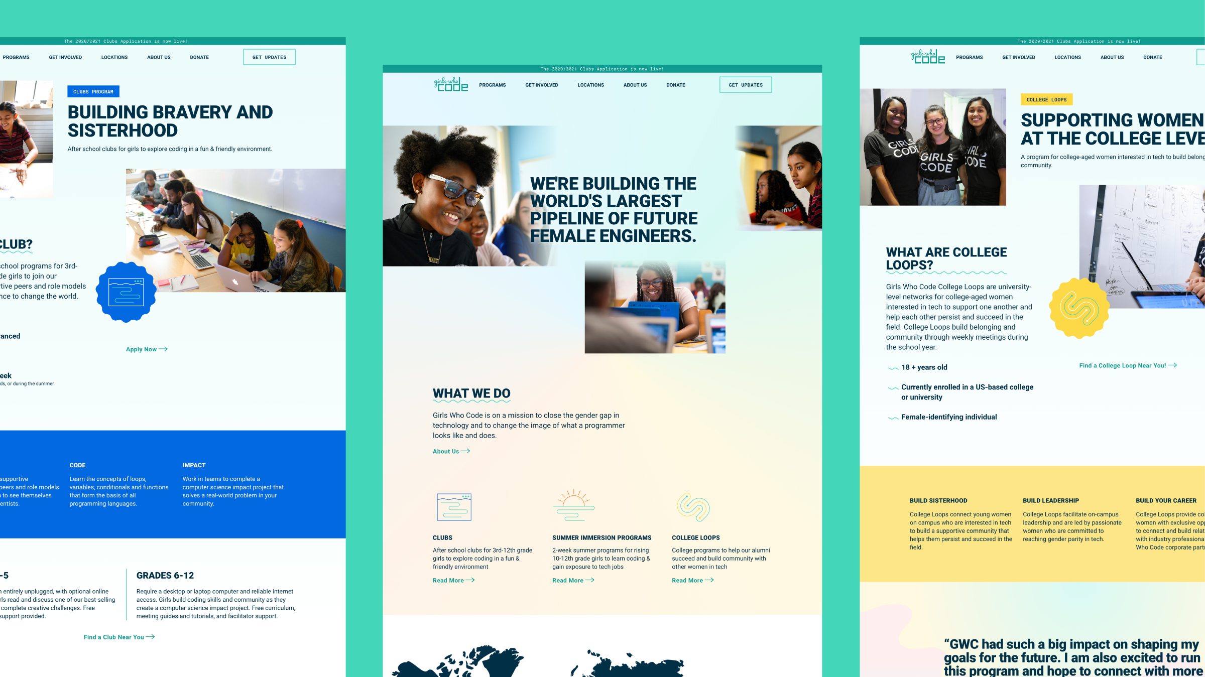 GWC Web screens